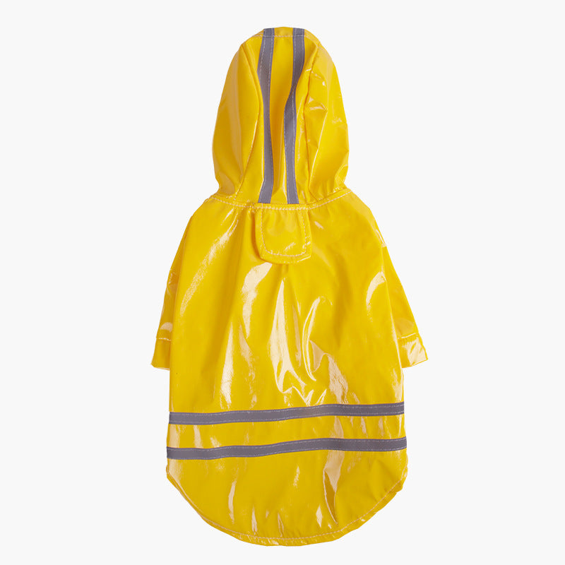 Dog Hooded Raincoat – Waterproof & Reflective Windproof Jacket