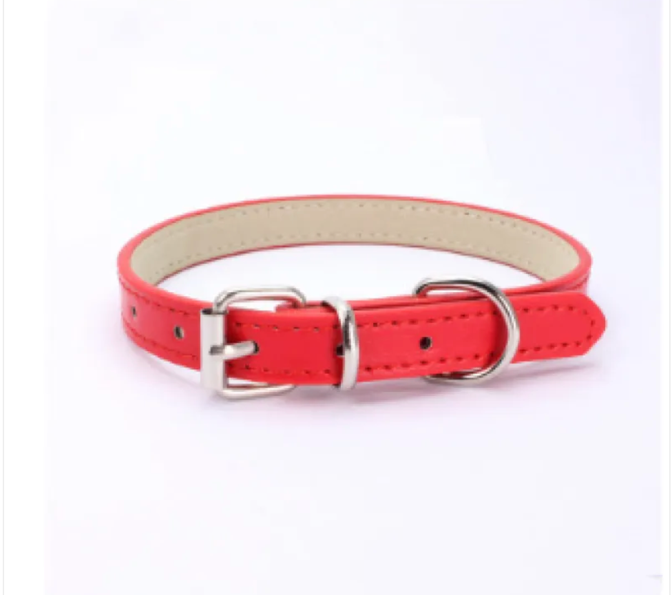 PU Leather Dog Collar – Adjustable & Stylish