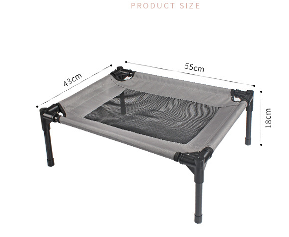 Elevated Oxford Cloth Dog Bed – Breathable & Washable | 55x43x18cm