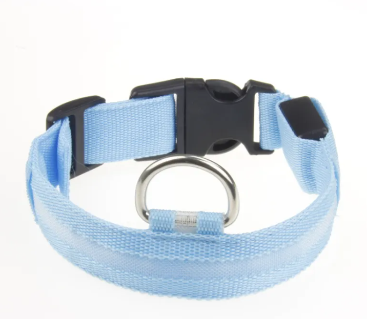 LED Light-Up Dog Collar – Rechargeable & Visible