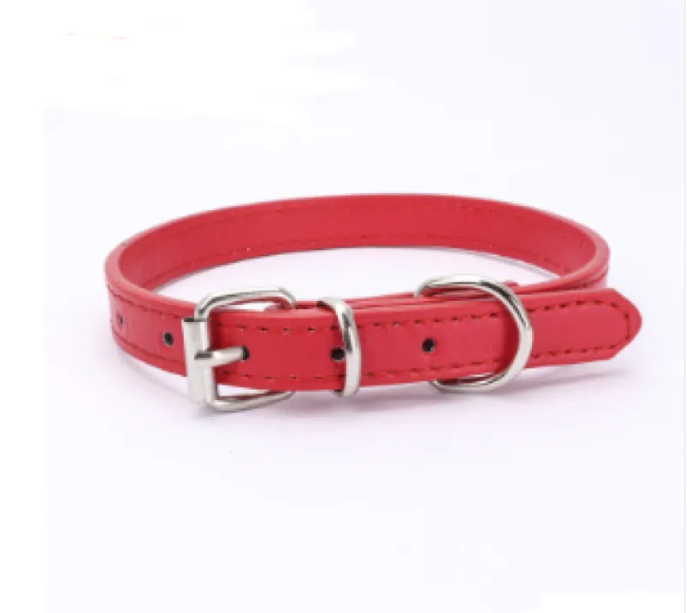 PU Leather Dog Collar – Adjustable & Stylish
