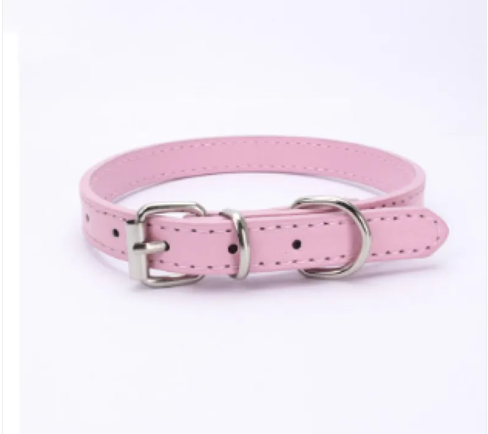 PU Leather Dog Collar – Adjustable & Stylish