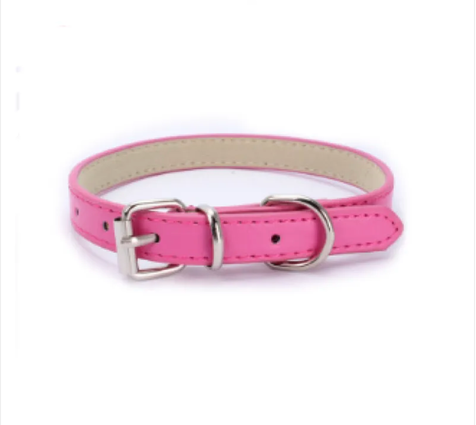 PU Leather Dog Collar – Adjustable & Stylish