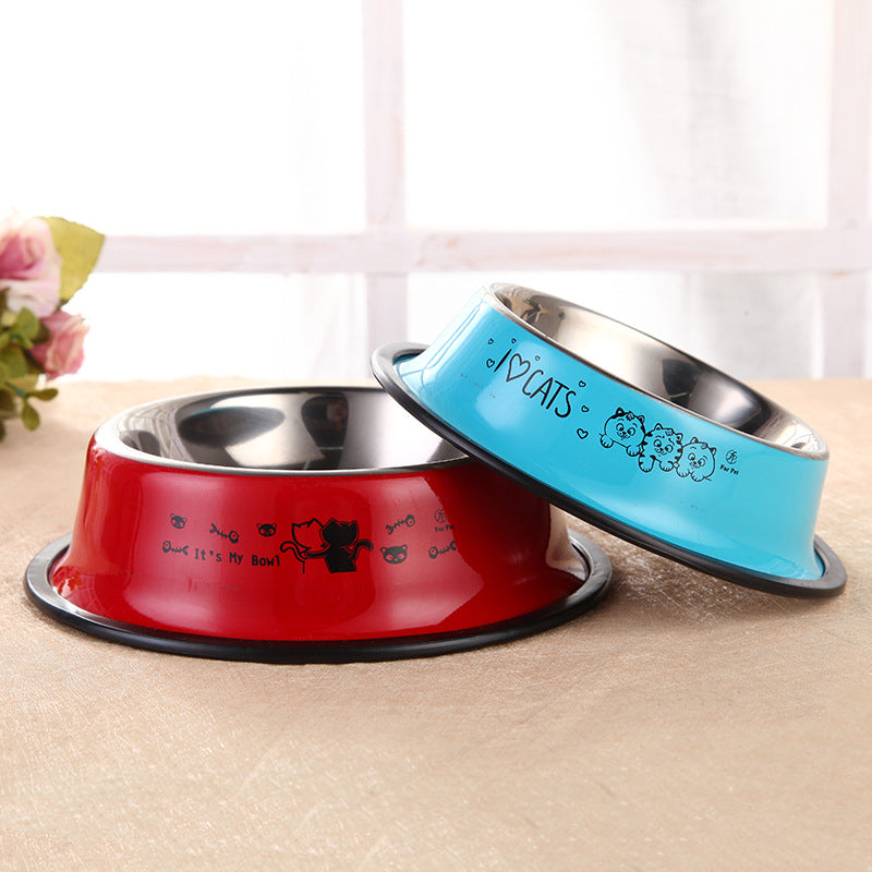 Colourful Stainless Steel Dog Bowl – Non-Toxic & Easy Clean