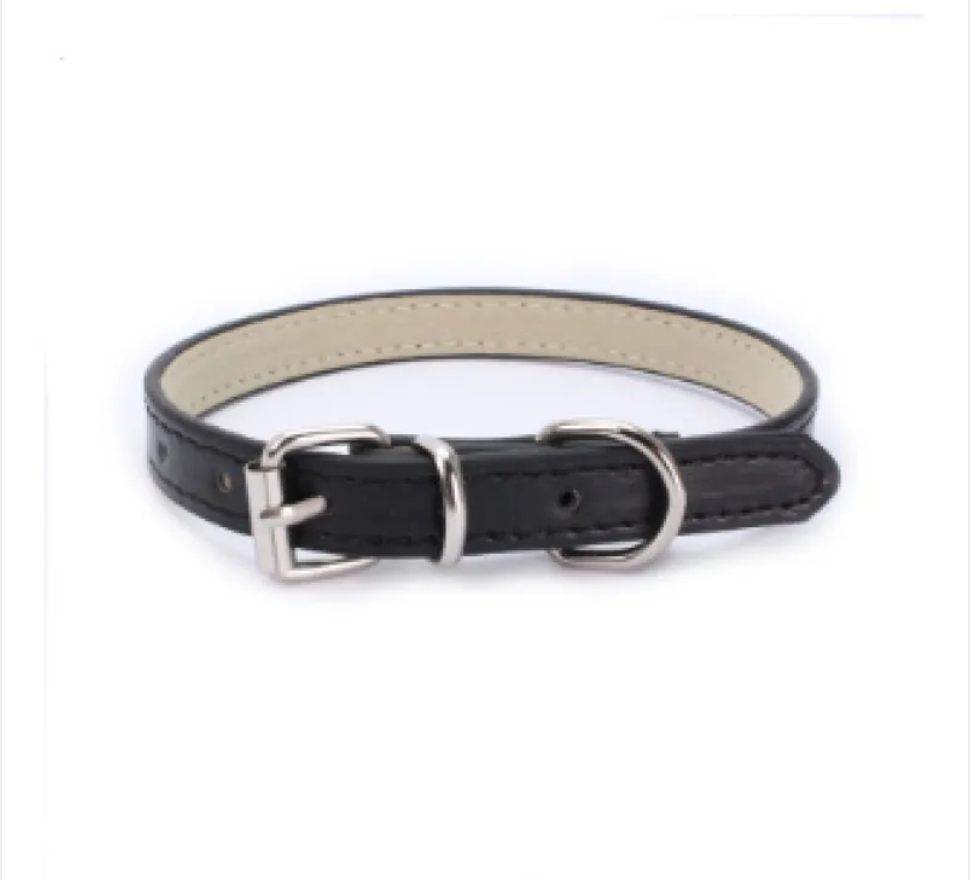 PU Leather Dog Collar – Adjustable & Stylish