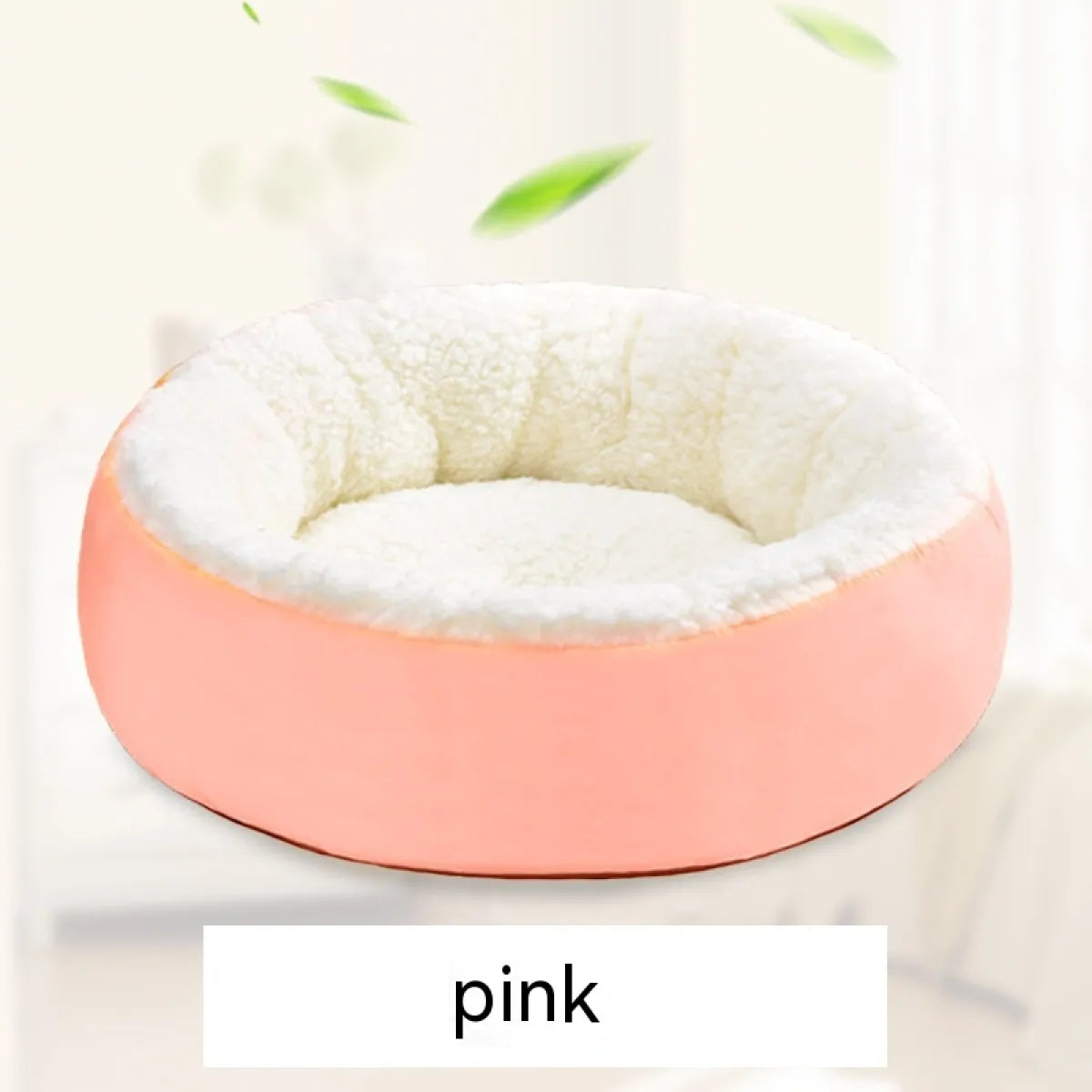 Round Lamb Wool Dog Bed – Soft & Cosy