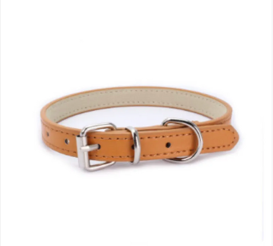 PU Leather Dog Collar – Adjustable & Stylish