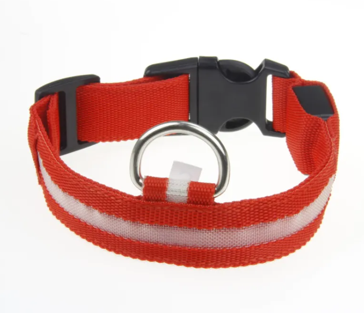 LED Light-Up Dog Collar – Rechargeable & Visible
