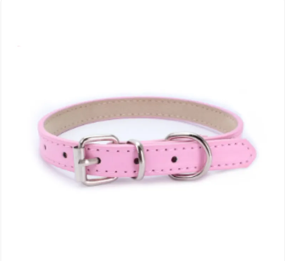 PU Leather Dog Collar – Adjustable & Stylish