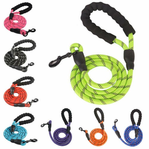 Reflective Braided Dog Lead – 3M Nylon Walking Rope