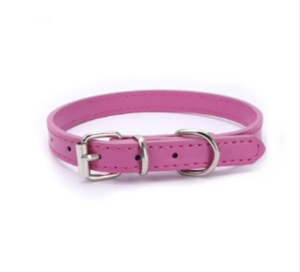 PU Leather Dog Collar – Adjustable & Stylish